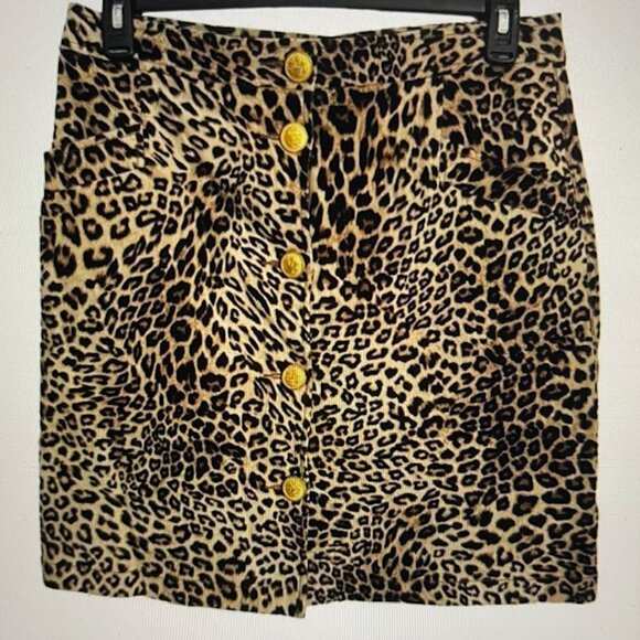 Karen Kane Skirt Size 4 Animal Print Front Buttons Women Skirt - New! - Picture 3 of 6